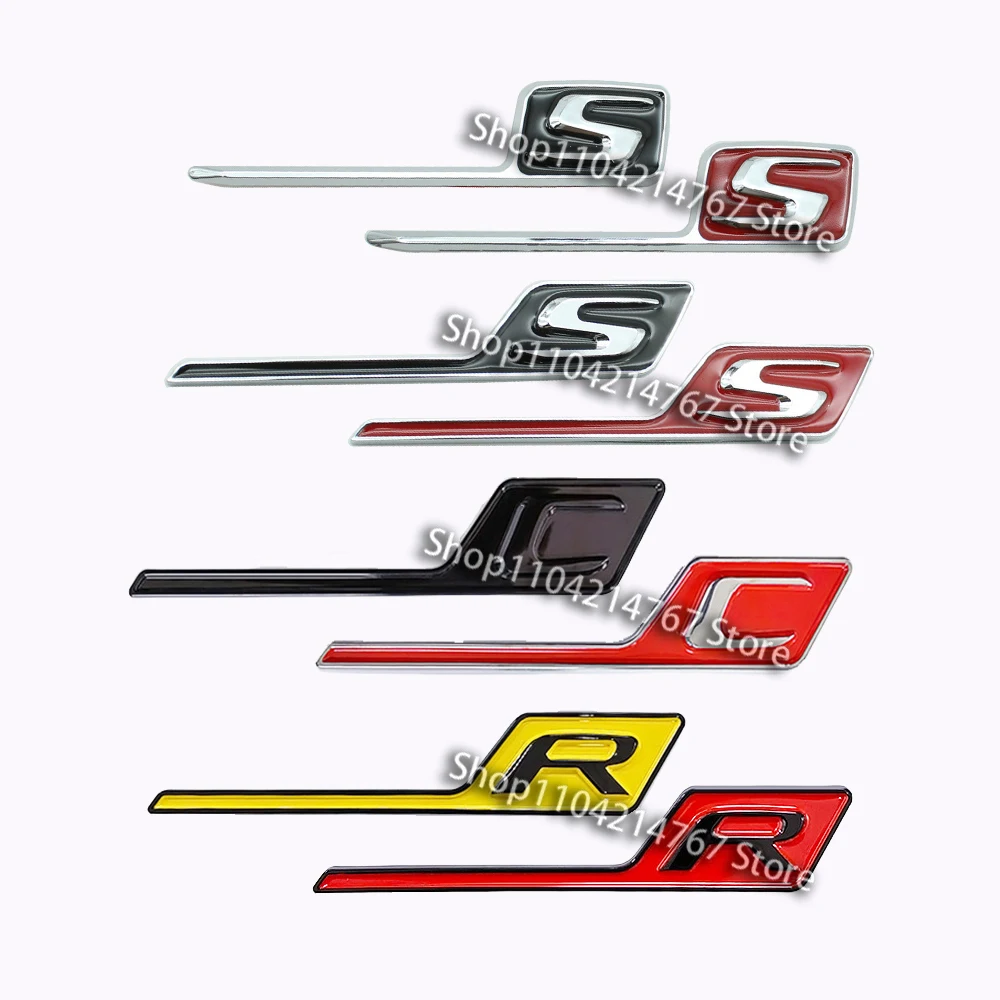 ABS S Значок Эмблема Автомобильный Багажник Наклейки Для S E63S C63S GLC63S GLE63S GLS63S GTS GT43S GTR GT53 GT50 CLA45S Серебристый желтый черный
