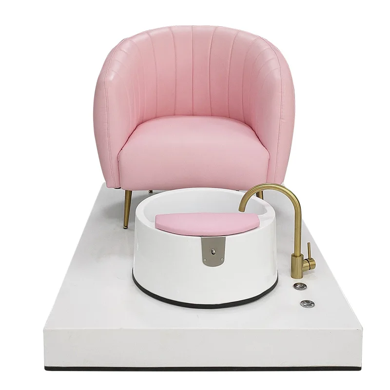 Hot selling pink foot bath massage chair modern beauty salon equipment small sofa pedicure chair