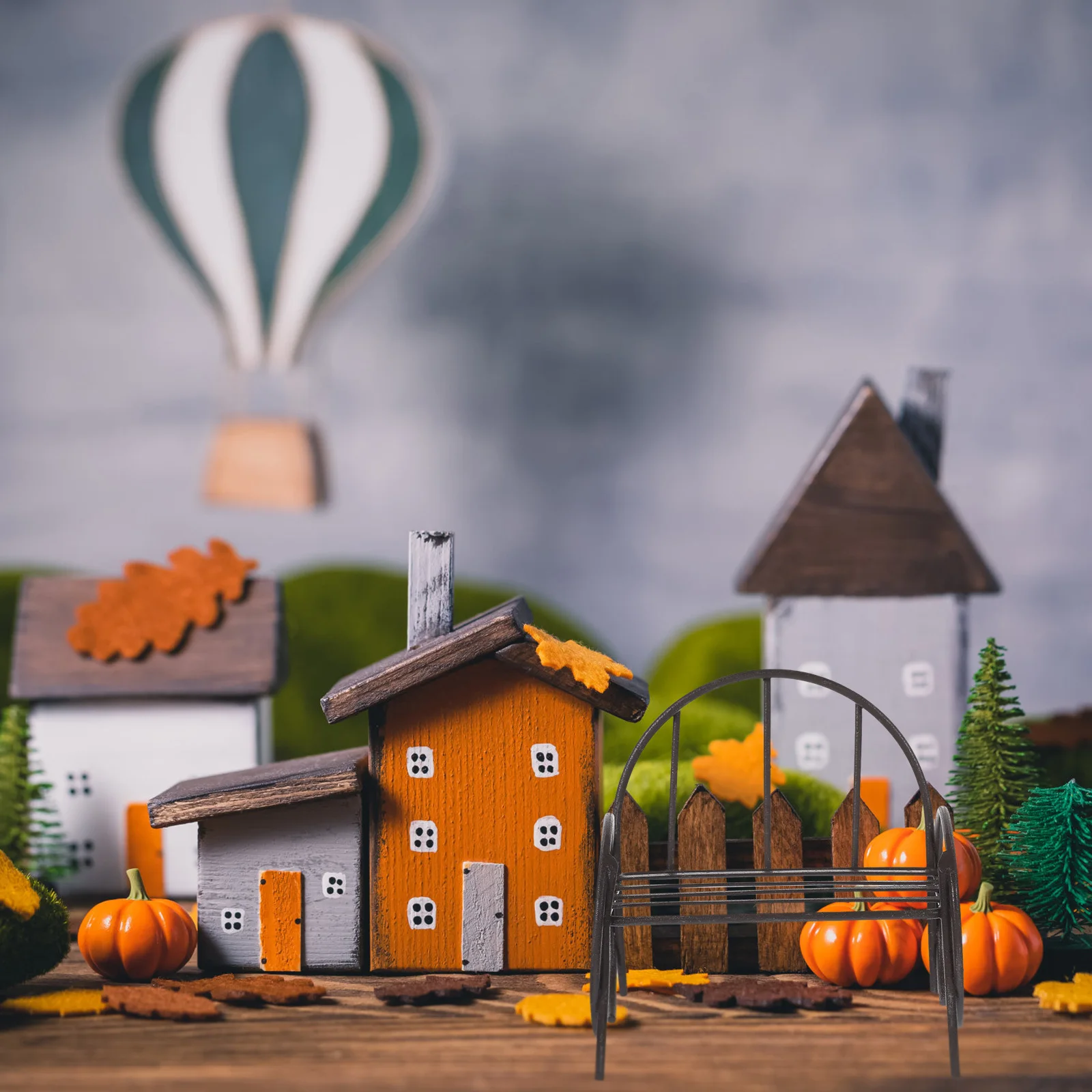 

2pcs Miniature Park Bench Dollhouse Accessories Tiny Iron Art Armrest Street Furniture For Sand Table Micro Landscape Garden