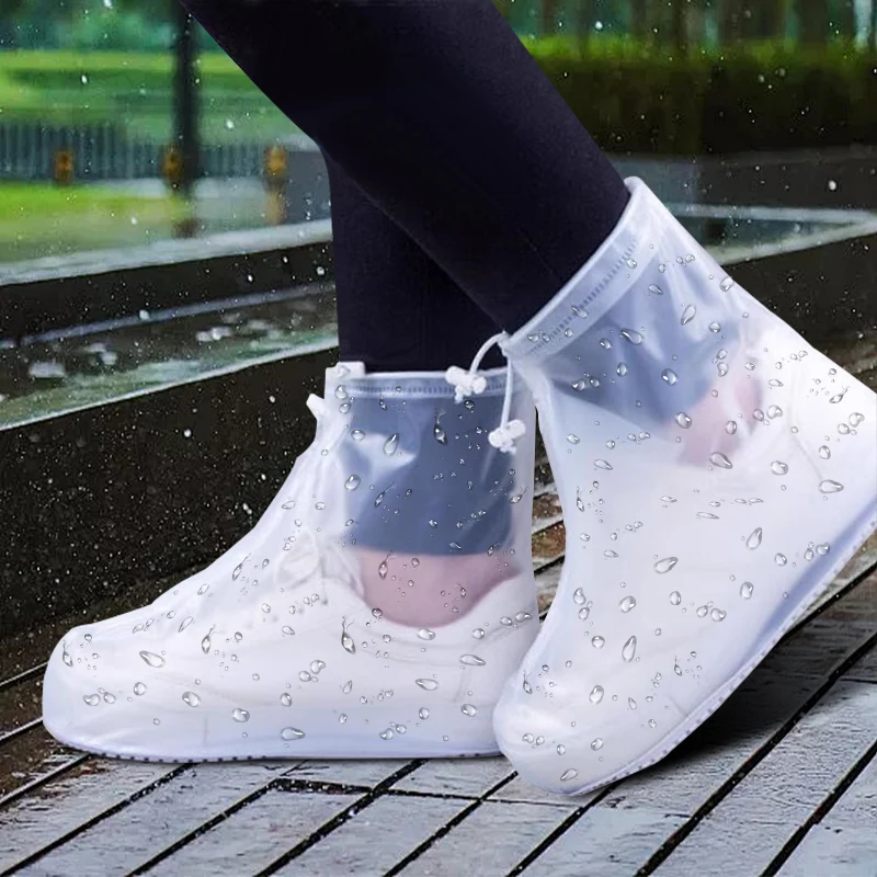 1 par de protectores de zapatos de silicona, Botas de lluvia para interior y exterior, cubierta impermeable para zapatos para hombres y mujeres, cubierta para zapatos reutilizable para exteriores lluviosos