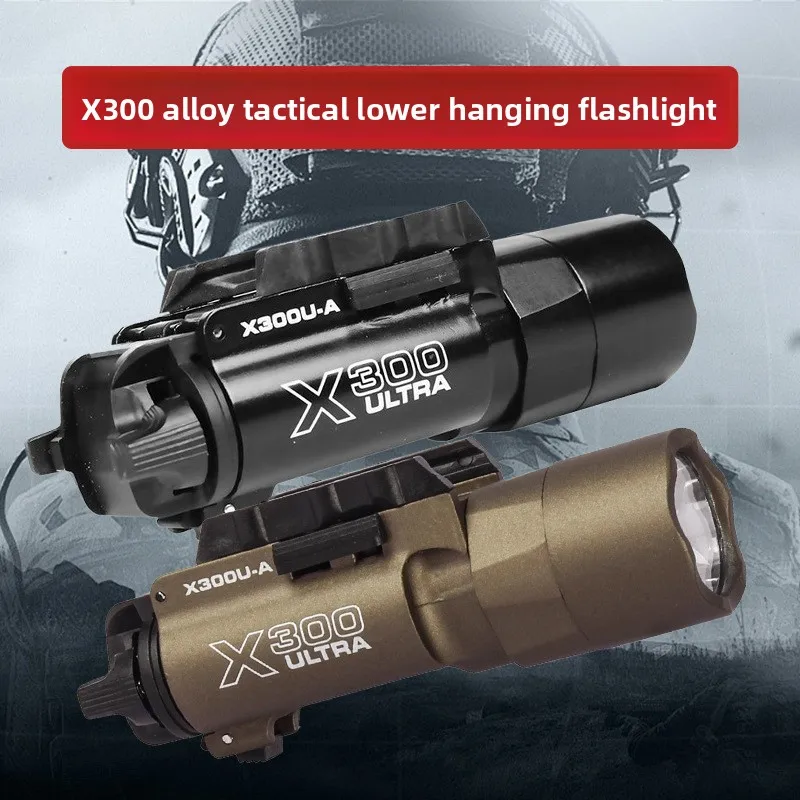 

Tactical X300U Metal Bottom Hanging Tactical Flashlight 500 Lumens Metal Strong Light Ultra Bright LED Flash Hanging Hunting
