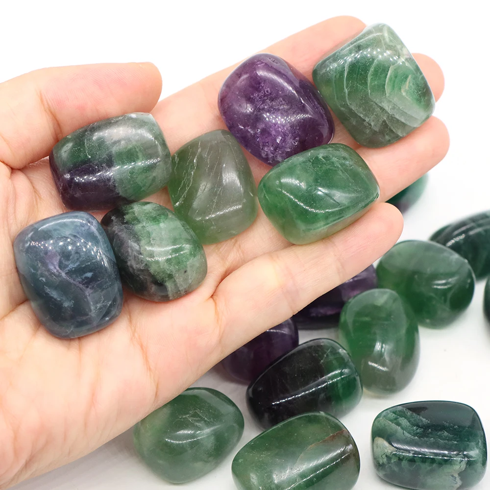 Fluorite naturale pietra burattata Bulk Healing Energy Crystal Mineral speciime Reiki Gemstone acquario Tank Home Decor lotti all'ingrosso