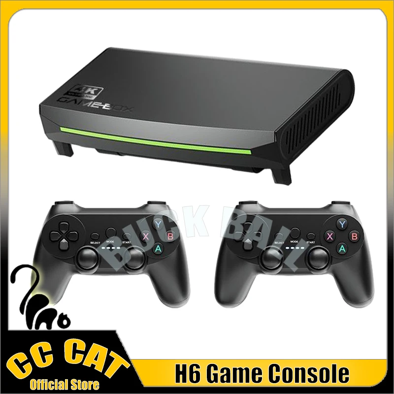 

H6 Handheld Game Consoles High-Definition 4k Home Game Console Suspended Charging Controller Wireless Tv PSP Two Person Game Box