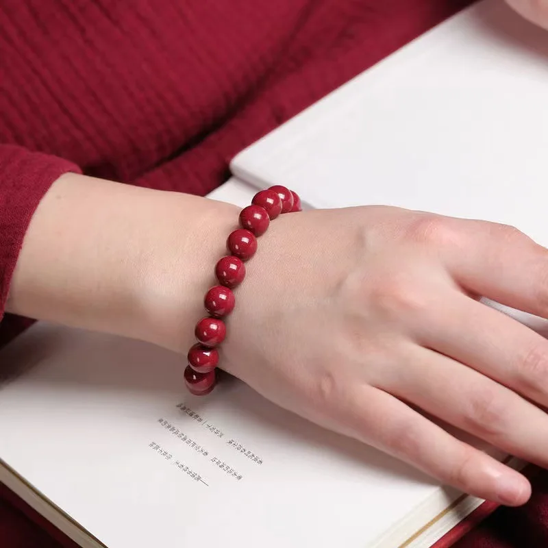 Purple Gold Sand Cinnabar Bracelets for Men and Women