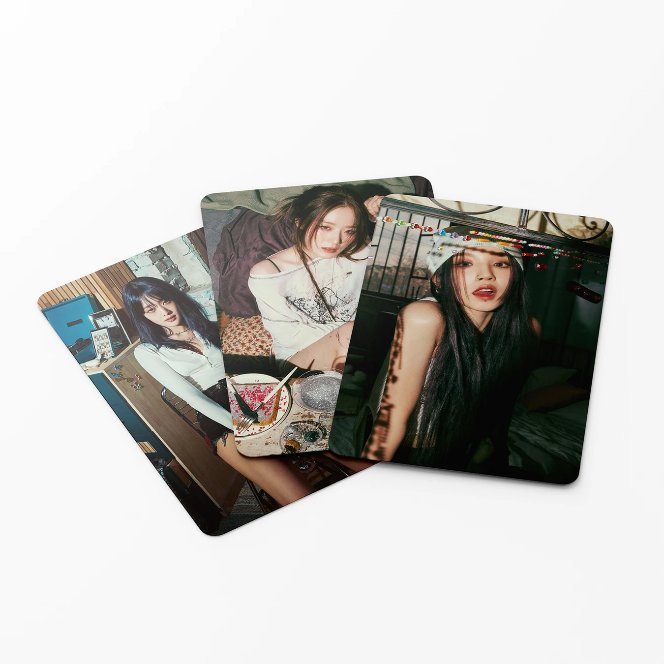 55 sztuk/zestaw Kpop (G)I-DLE pocztówki czuję motyla karty Lomo GIDLE Album dziewczyny spalone fotokartka pocztówkowe 2023 dla fanów 55pcs/set Kpop (G)I-DLE Postcards I FEEL Butterfly Lomo Cards  GIDLE Album Girls