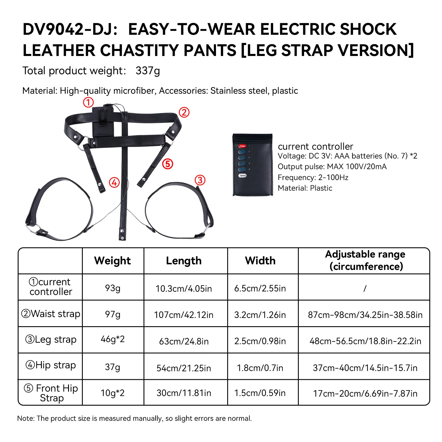 ANOSX Convenient Electric Shock Harness Belts Chastity Cage Belt For Penis Lock Wearable Pants With Pulse Controller BDSM Strap view 2