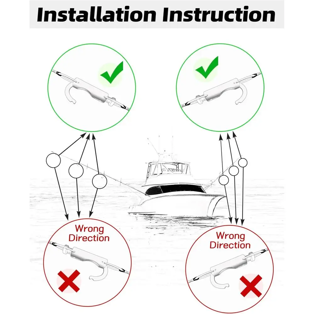 BLUEWING 2 قطعة ترقية زركونيا مداد الإصدار كليب مقاومة للأشعة فوق البنفسجية Downrigger كليب مع 0-60 رطل قابل للتعديل التوتر ل Trol