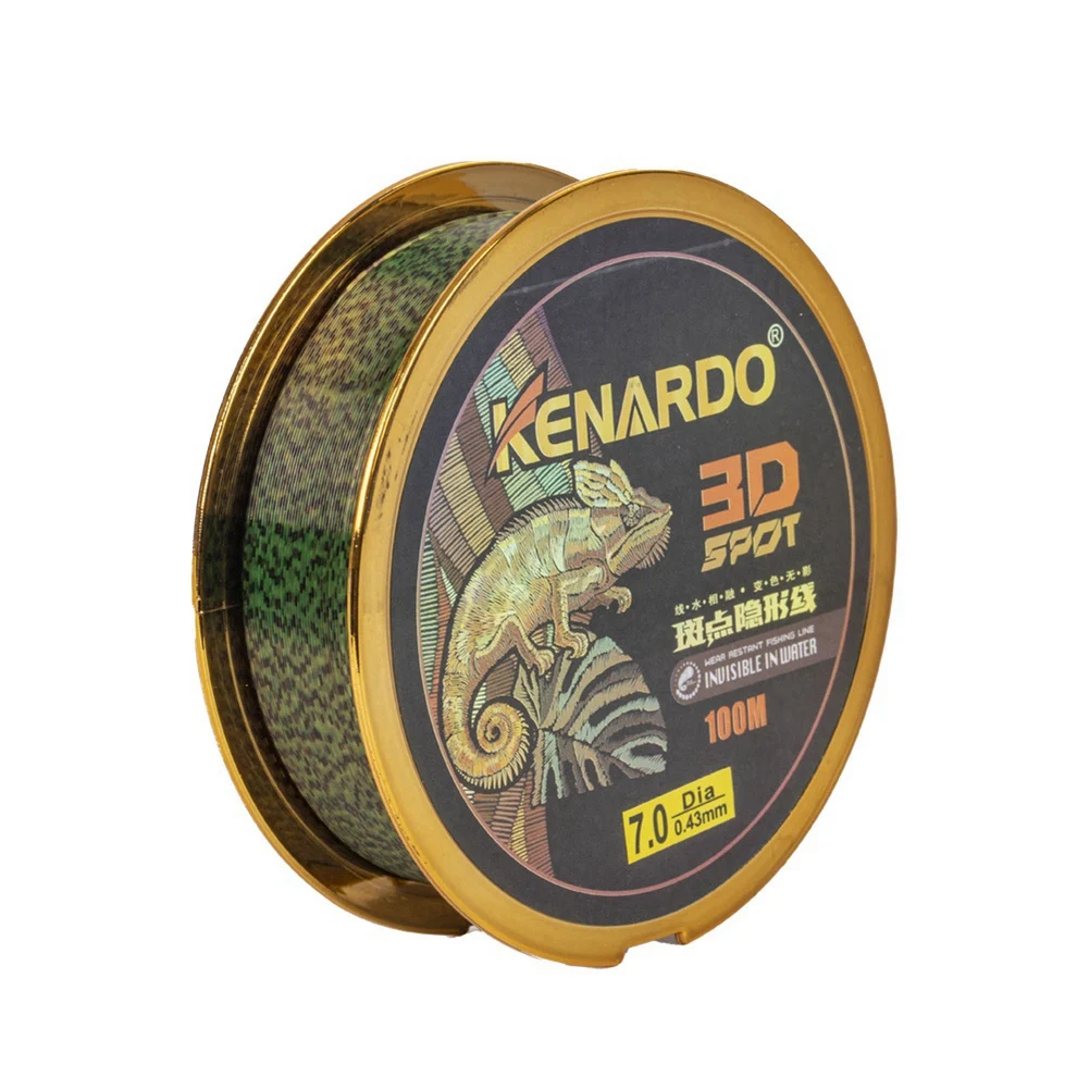 KENARDO 100M Invisible Spot Main Line Camouflage Discoloration Line Fishing Line Sub-Line Strong Pull Nylon Fishing Line No. 8