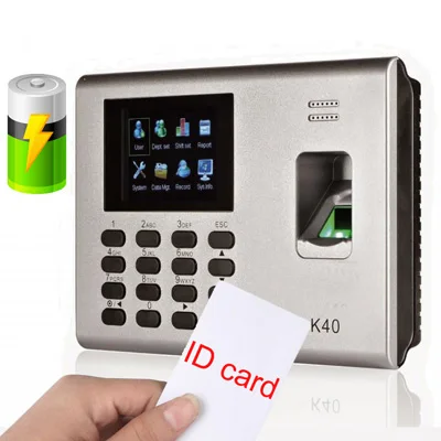 

July003 ZK K40 Biometric Fingerprint Card Time Attendance System Employee Office Time Clock TCP/IP Access Control With Built-in