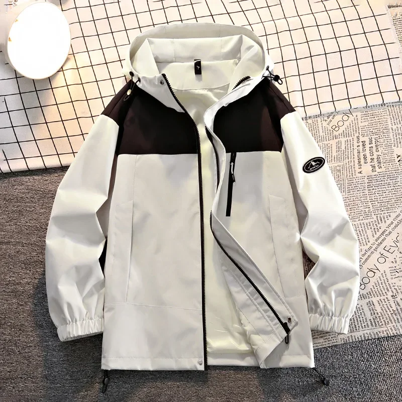 MaiDangDi Men 2024 Spring and Autumn Season Trendy Brand Loose Hooded Work Jacket American High Street Ruffian Handsome Casual