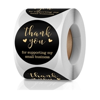 500pcs Black Thank You For Supporting My Small Business Scticker Smaple order Label for Food DIY Envelope Seal Stationery Sticke