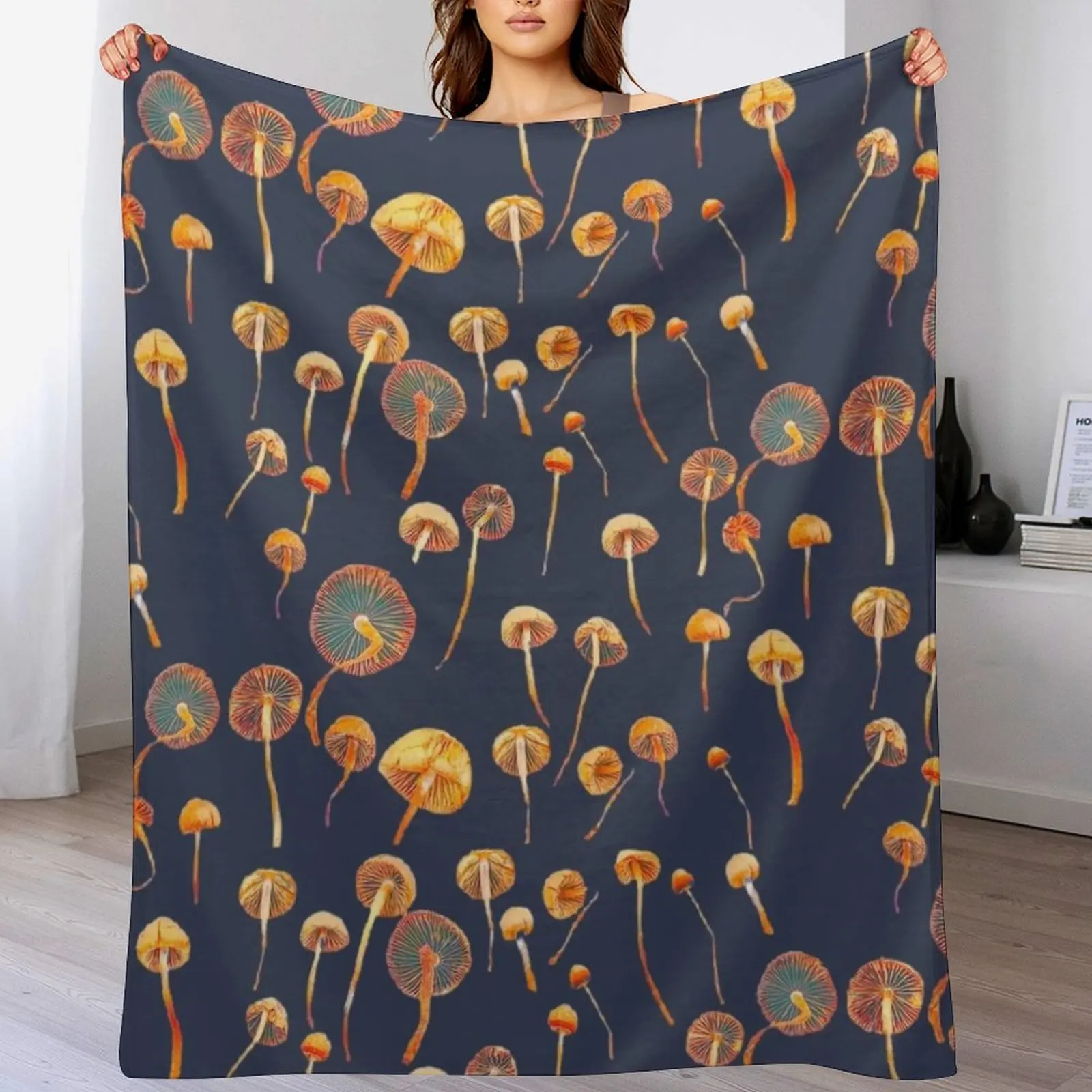 Psathyrella (warm) Throw Blanket Warm Comfortable Blanket for Office Napping