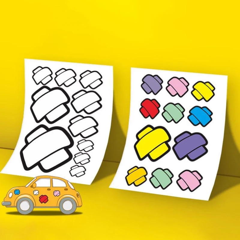 [Q]10Pcs/Sheets Patch Cover Band-Aid Fuel Tank Sticker Bandage Design Decals Decoration Body Block Stickers