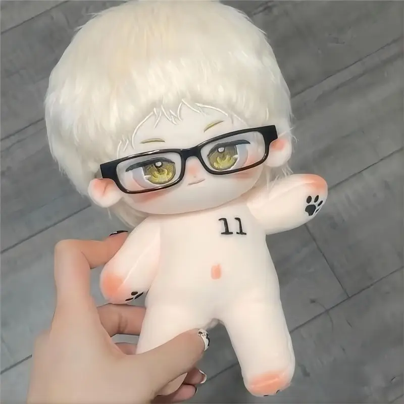 Jogo de anime de pelúcia de 20 cm Haikyuu!! Tsukishima Kei Boneca de pelúcia de desenho animado brinquedo COS vestir-se crianças adultos presentes colecionáveis de algodão