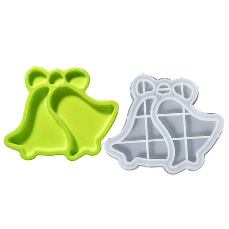 

DIY Lovely Bell Shape Party Serving Tray Silicone Mold Desktop Decoration Handmade Jewelry Trinkets Storage Plate Resin Mould
