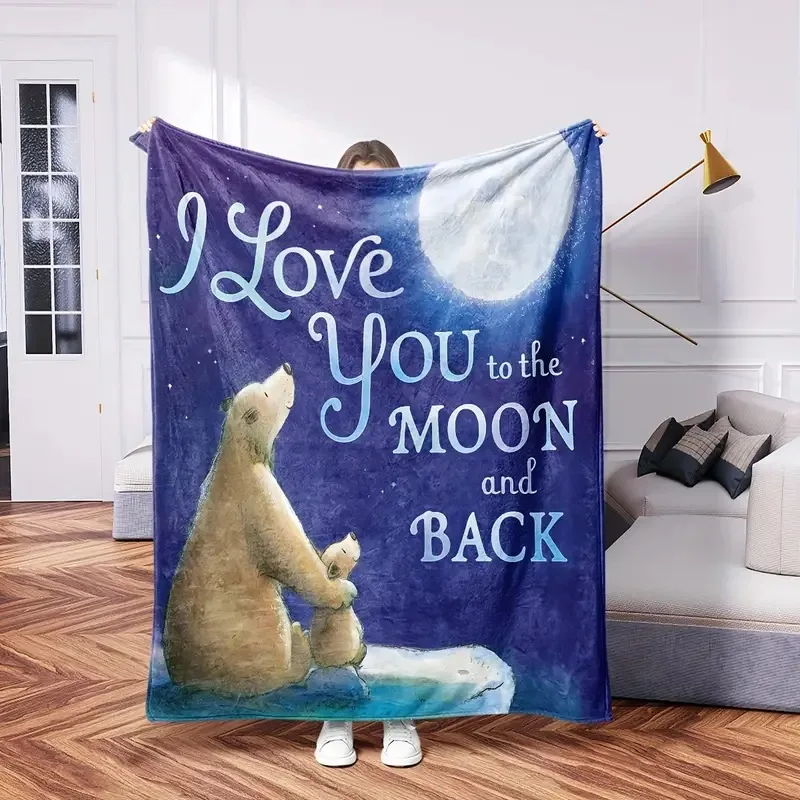 

Бархатный фланелевой чехол для спальни с цифровым принтом из полиэстера с рисунком медведя, флисовый мягкий чехол для дивана, одеяла для кроватей