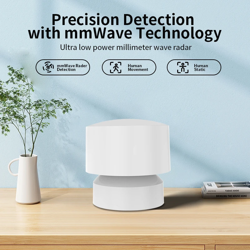Zigbee or Wi-Fi Human Presence Sensor Compatible with Tuya Smart Life Alexa Siri For Remote Monitoring and Smart Home Automation