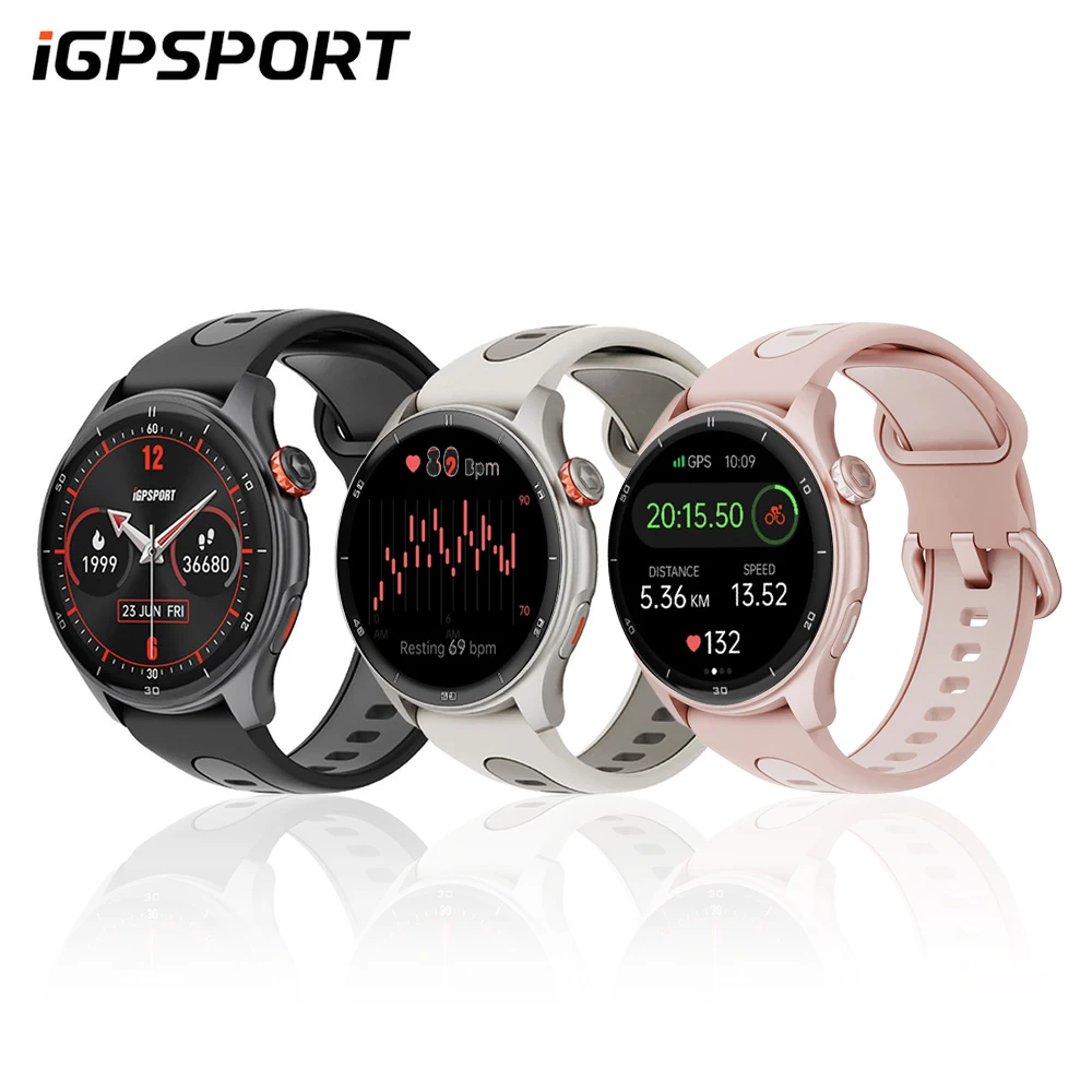 IGPSPORT LW10 Cycling Running Watch Sports GPS Location Route Navigation Calling Heart Rate Monitor AMOLED Screen Fitness Data