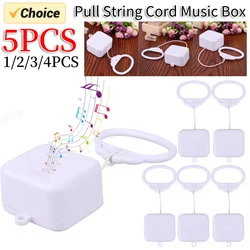 1-5Pcs Pull String Cord Music Box Waterproof Pull String Music Box with Classic Lullaby Melody Wind Up Music Box for Children