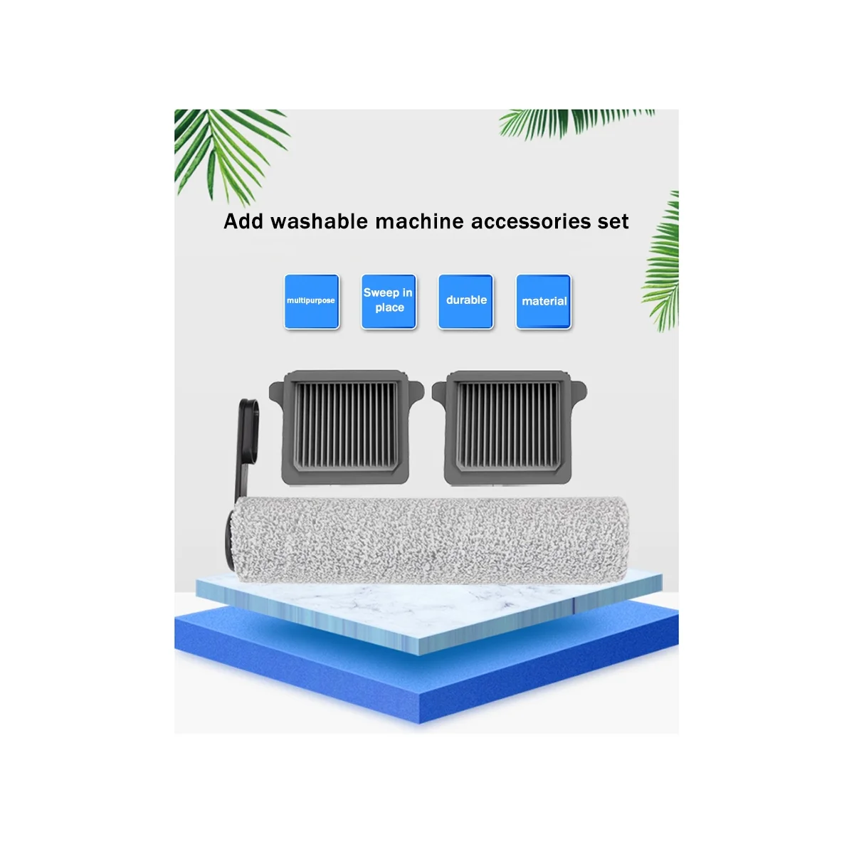 แปรงลูกกลิ้งตัวกรอง HEPA สำหรับพื้นแปรงขัดไร้สายหนึ่ง3.0อุปกรณ์เสริมตัวกรองลูกกลิ้งหลัก