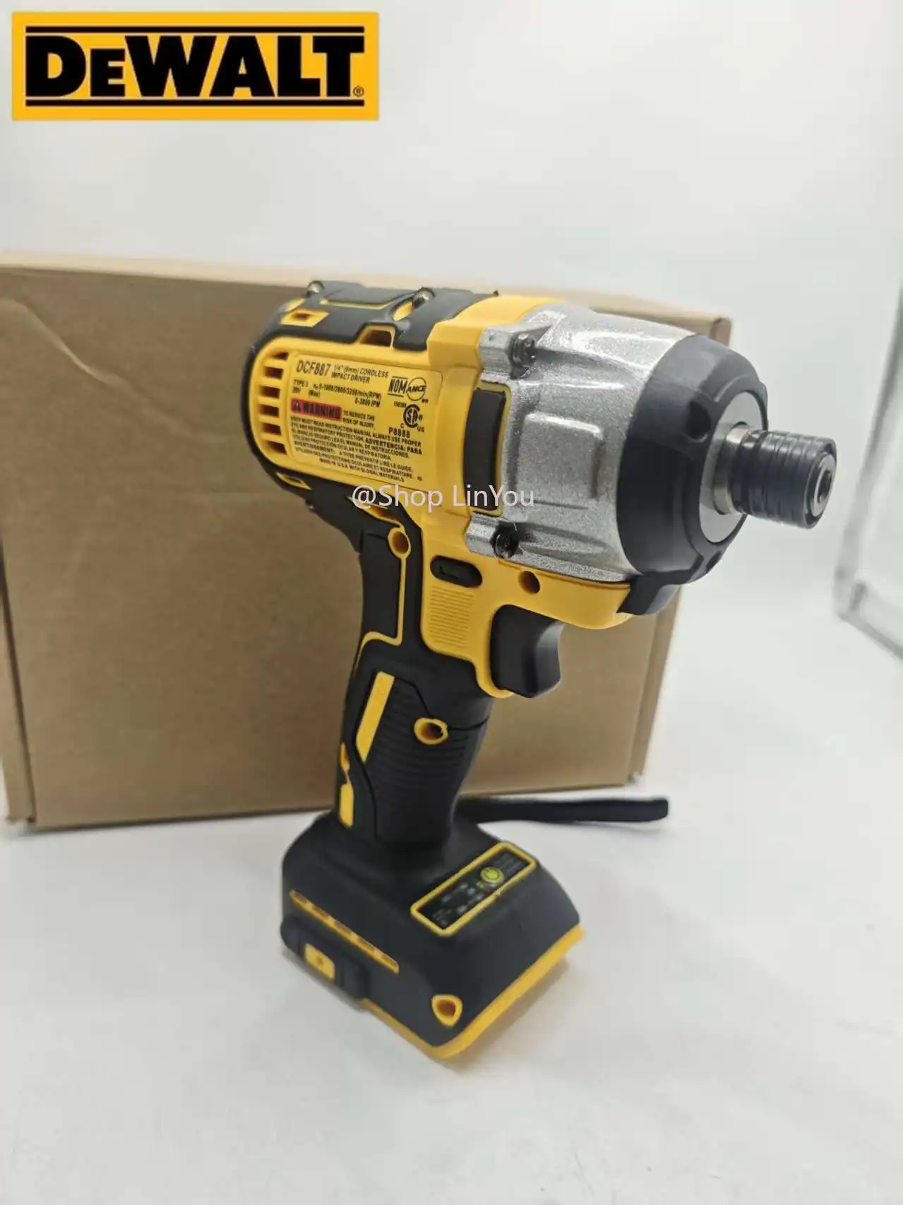 DEWALT DCD887 20V Cordless Brushless Impact Driver Drill, 3250RPM High Speed Electric Screwdriver Power Tool