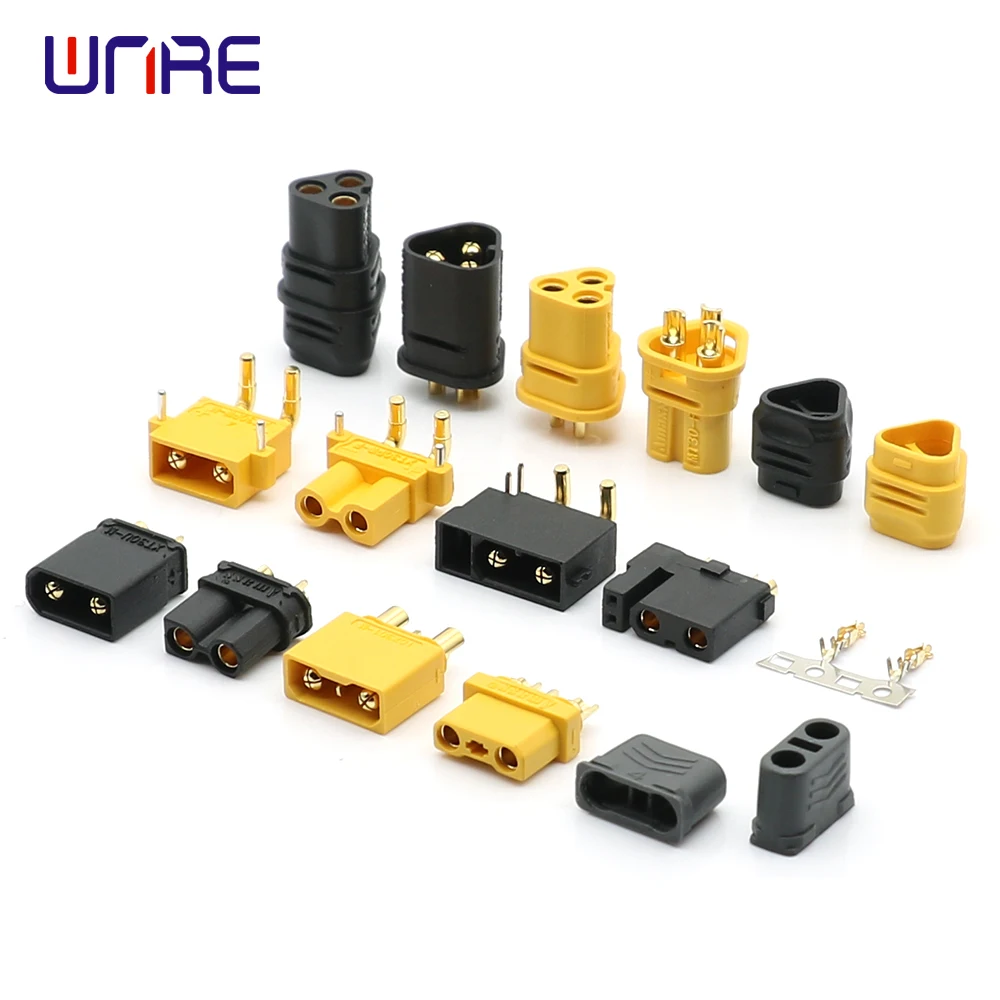 AMASS Série XT-30 Mâle/Femelle Anti-étincelle avec Sonde de Signal Connecteur D'alimentation Airimportateur pièces de rechange Noir/Jaune