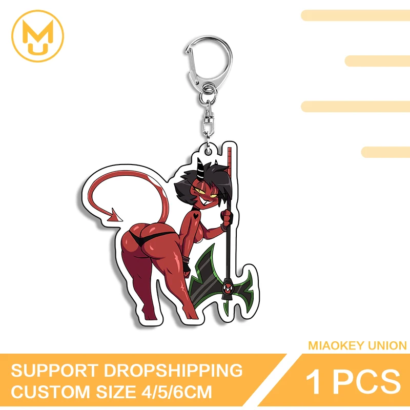 الشيطان الفتيات ميلي شيك مزدوجة الوجهين سلسلة المفاتيح فريدة من نوعها تنوعا قلادة الملحقات العصرية أنيمي الطرفية المنتج ديكور #3