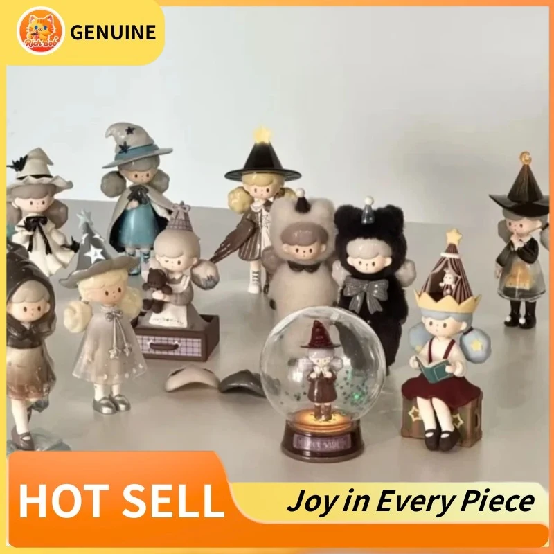 

Molinta Genuine Popcorn Chasing Light Series Blind Box Kawaii Decor Figurines Trendy Ornament Mysterious Cute Surprise Kid Gifts