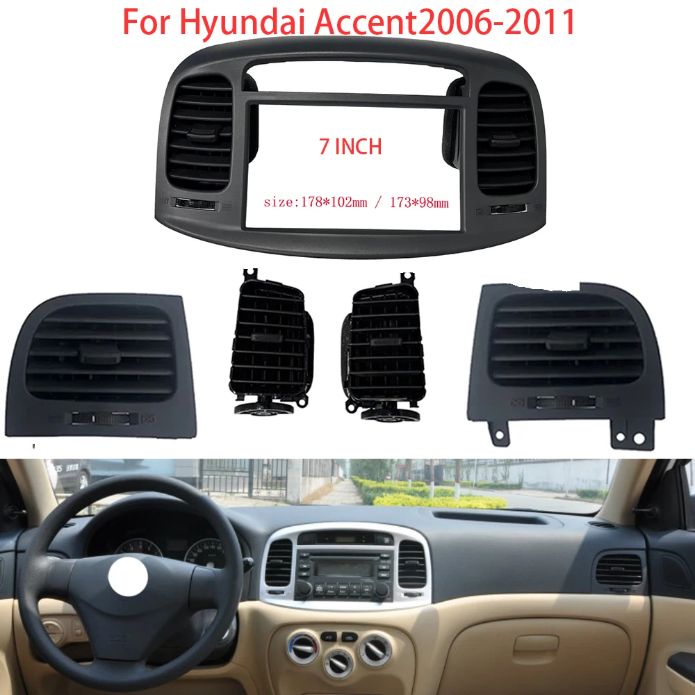 

974101E000 974201E000 For Hyundai Accent Hatchback Front Central Dashboard Air Vent Outlet Grill Panel 2006-2011