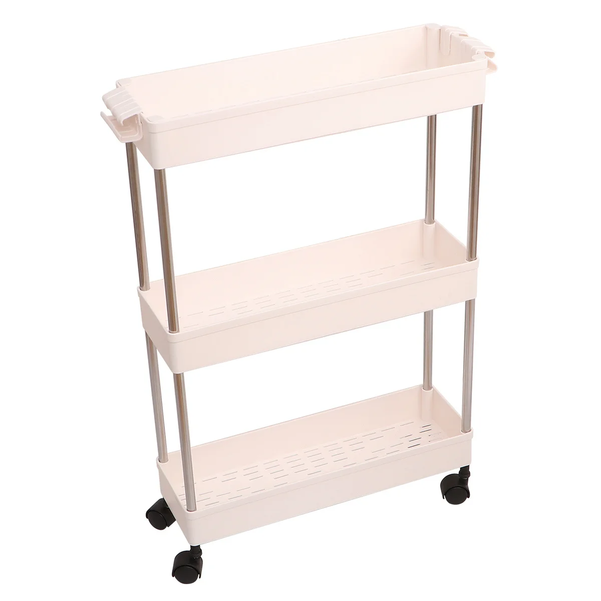 

1Pcs Plastic 3 Layer Storage Rack White Bathroom Kitchen Floor Organizer Shelf Multifunction Paper Towel Holder Clutter Saver