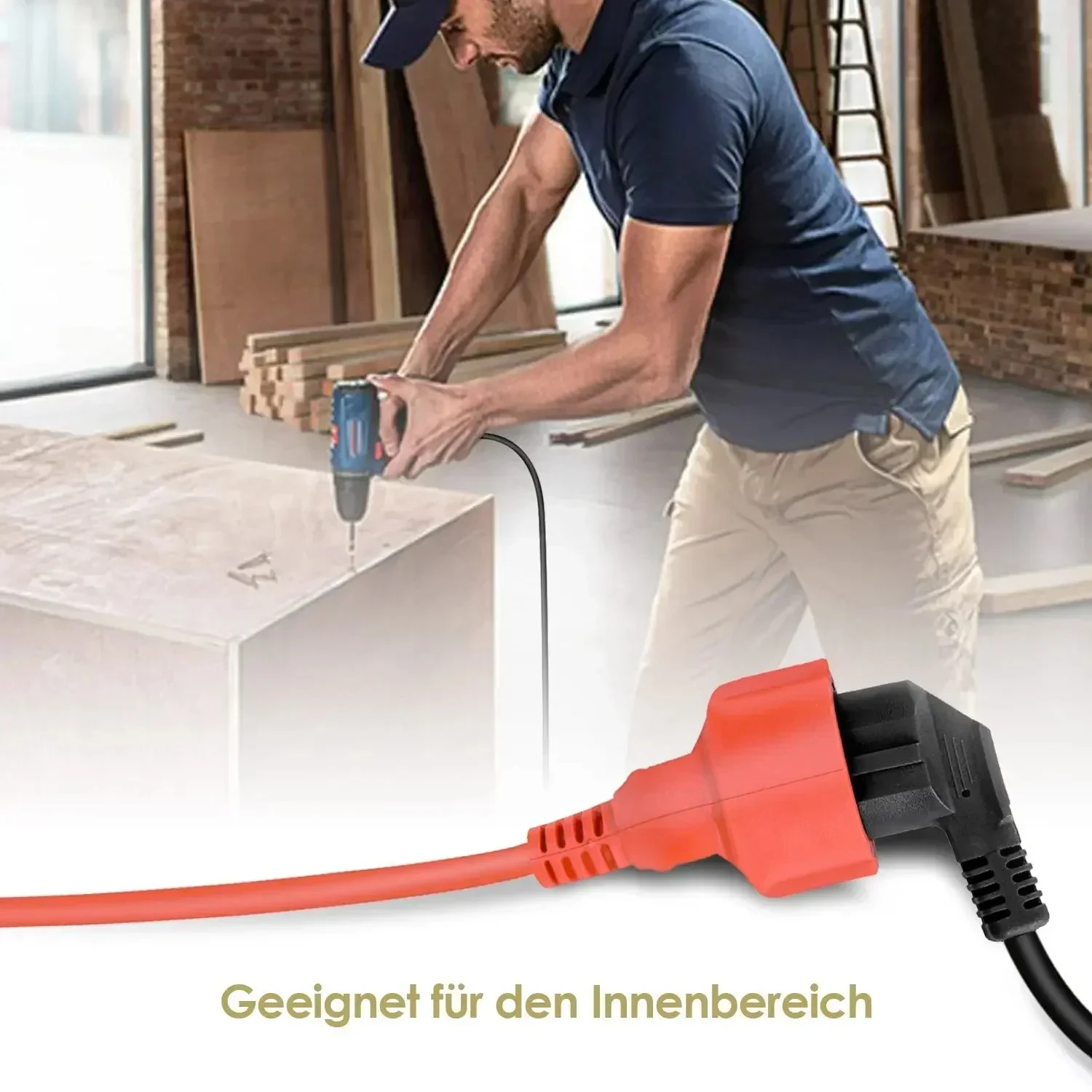 電源タップ延長コード5/10/20mケーブル16A euアウトレット4000ワット電気schuko 1.0ミリメートル赤の屋内屋外のプラグソケットエンジニアリング