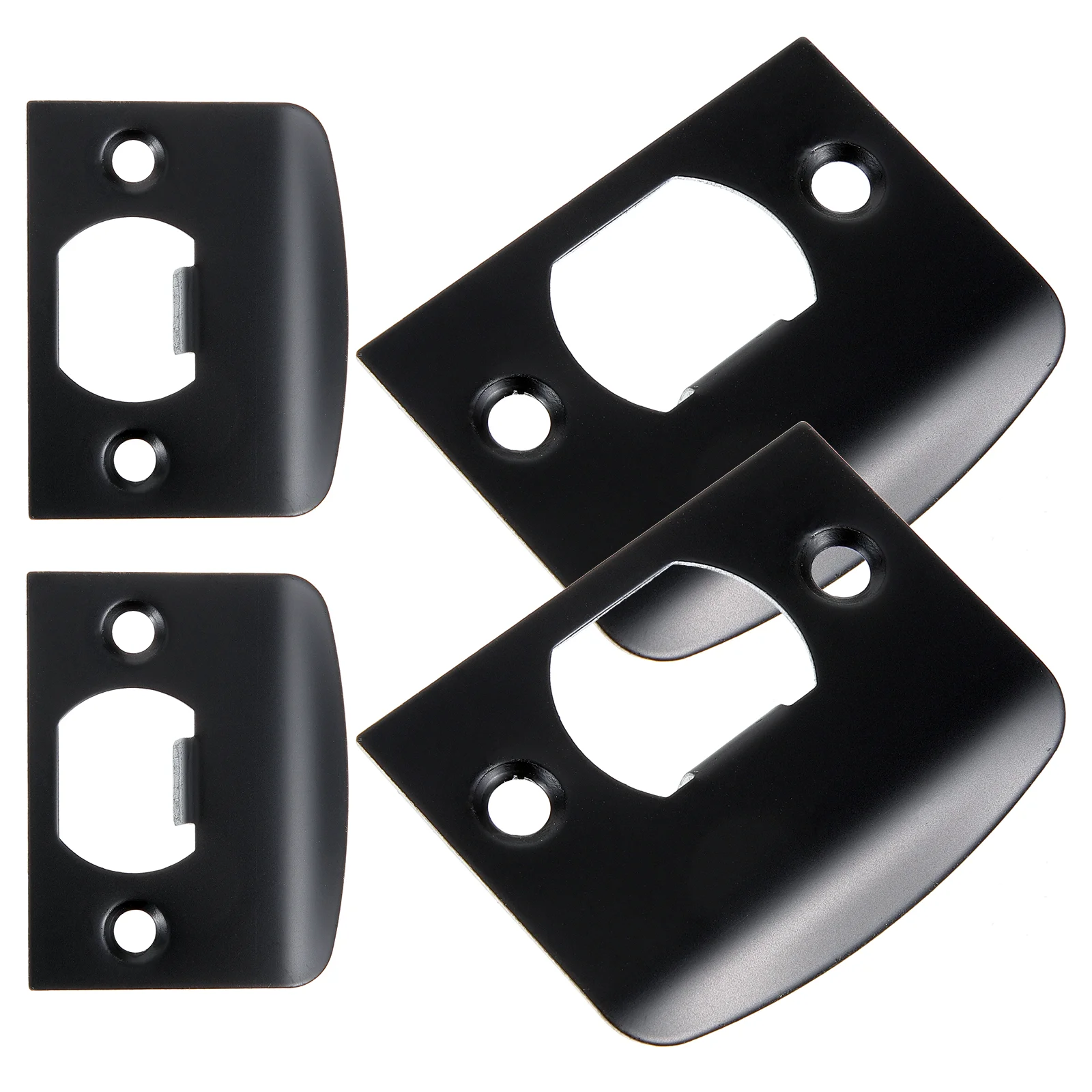 4 Pcs Cam Block Door Reinforcement Plate Gate Square Hole Cover Front Kit Stainless Steel Deadbolt