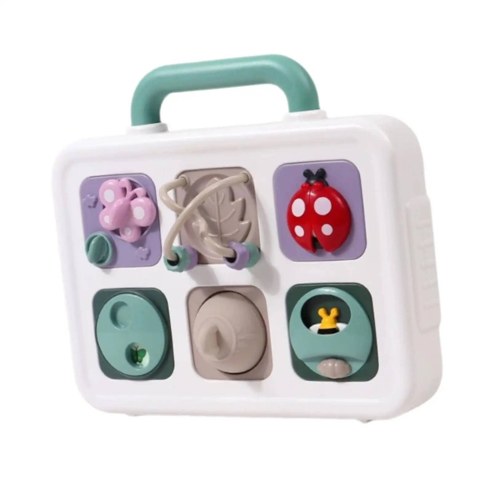 

Montessori Toy Busy Board Birthday Gift Educational Puzzle Game Sensory Activity Board for Boys Girls Ages 0-3 Years Children