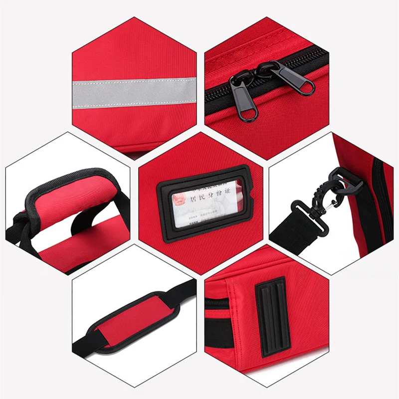 ขนาดใหญ่ขนาด Empty First Aid Kits Medical Care Rescue Bag Doctor Outdoor Visit Bag First Aid Bag อุปกรณ์ฉุกเฉิน Storage