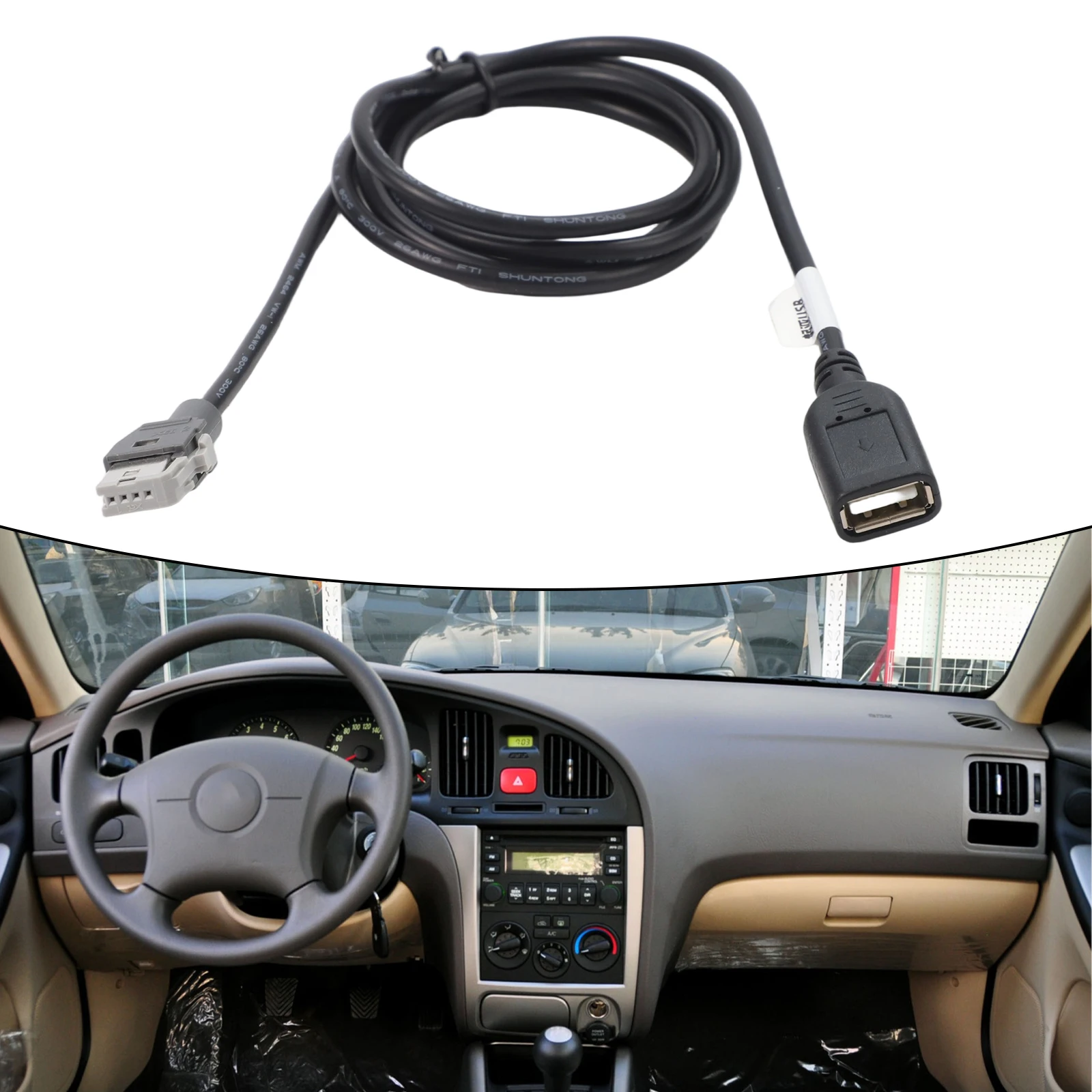 Radio Installation Cable 4Pin Female Adapter 12V Voltage Easy To Install Non-Deformed Structure Car Installations