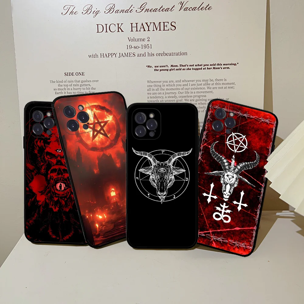 D-Devil S-Satan Phone Case For iPhone 16 15 14 11 12 13 Mini Pro XS Max Cover 6 7 8 Plus X Funda Shell