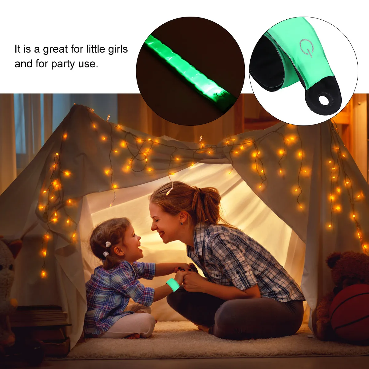 LED Glow Slap Bracelet Flexible Wristband Light Up Bangle Safe Night Running Party Wrist Strap Festival Supplies Random Color