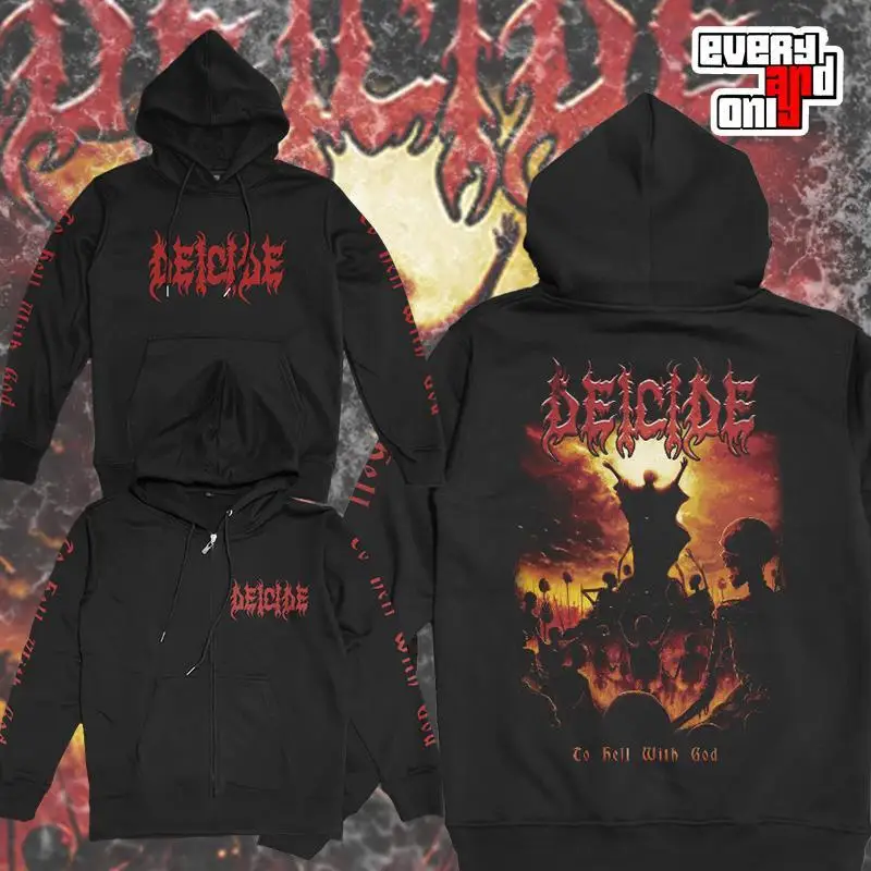 Deicide, American Death Band To Hell with God, Printed Men's and Women's Casual Hoodies and Sweatshirts