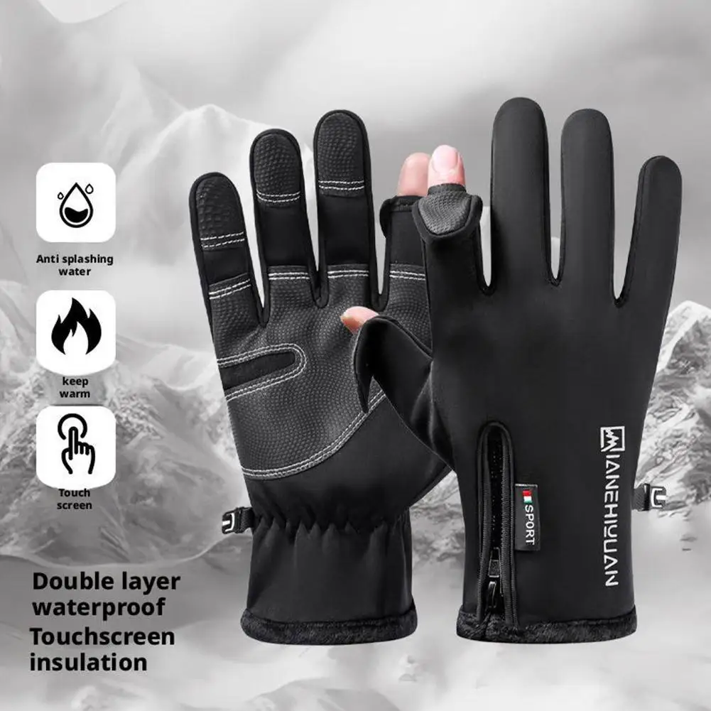 Nuevos guantes de invierno impermeables térmicos pantalla táctil guantes térmicos a prueba de viento guantes cálidos clima frío correr deportes senderismo guantes de esquí