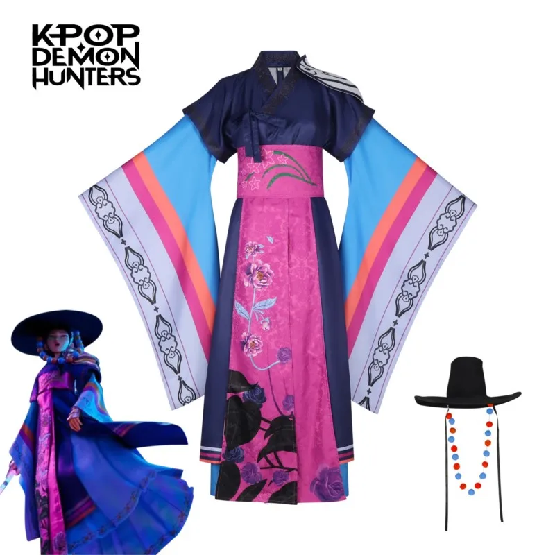 Disfraz de Cosplay de Demon Ancestor, sombrero grande, disfraz de KPop, traje de moda para mujer, disfraz de cosplay HanFu para Halloween