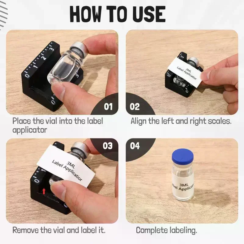 

Аппликатор для этикеток на флаконы 3 мл/10 мл: легкое выравнивание, точное нанесение, инструмент для выравнивания этикеток, экономия времени, многоразовые инструменты для маркировки