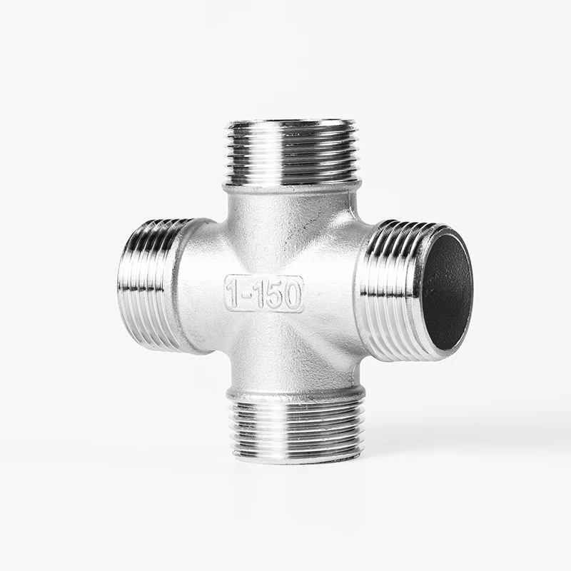 304 stainless steel outer wire, cross, external thread, cross, reducer, inner joint, reducer, 6 minutes, 4 minutes, 1 inch