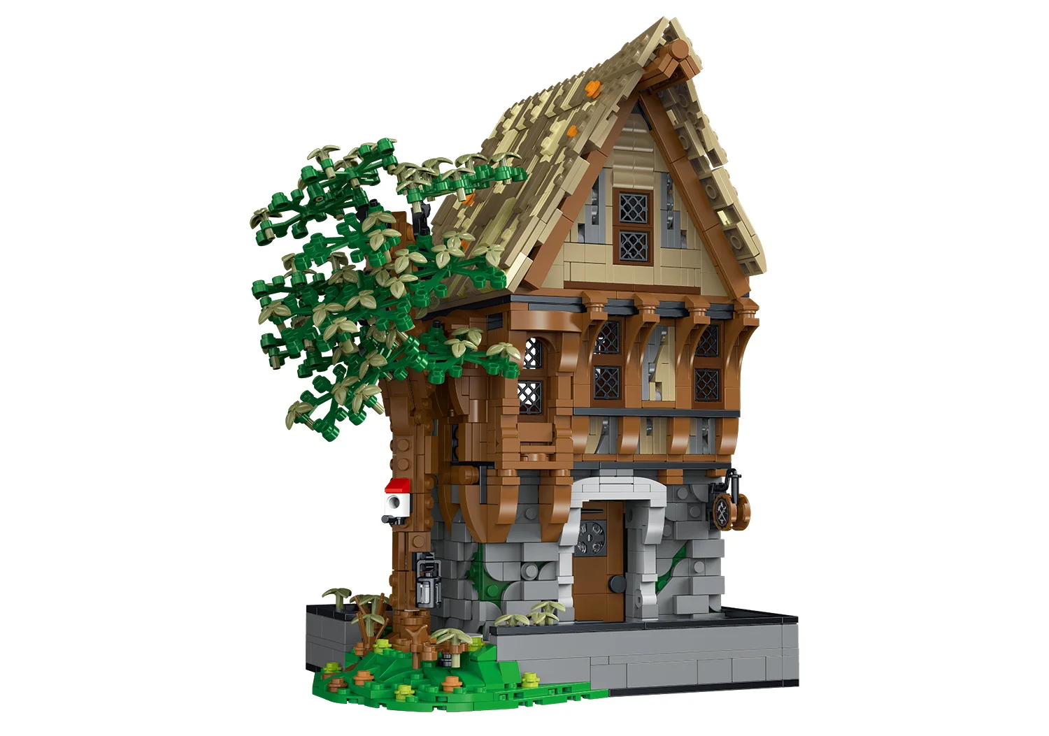 033031 New Medieval Scene Magic House Blacksmith Shop Tavern Building Model Building Blocks DIY Ideas Toy Gift