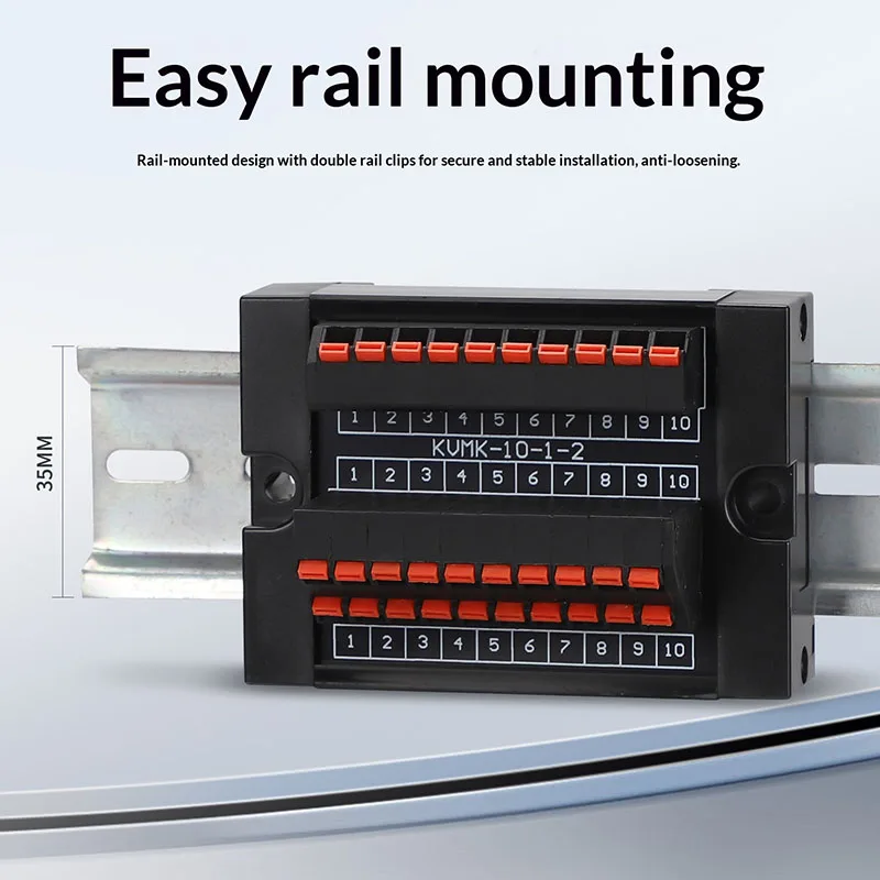 One in Multiple Out Direct Insertion Terminal Block Distribution Box DIN Rail Power Common Splitter PLC Signal Line Junction Box