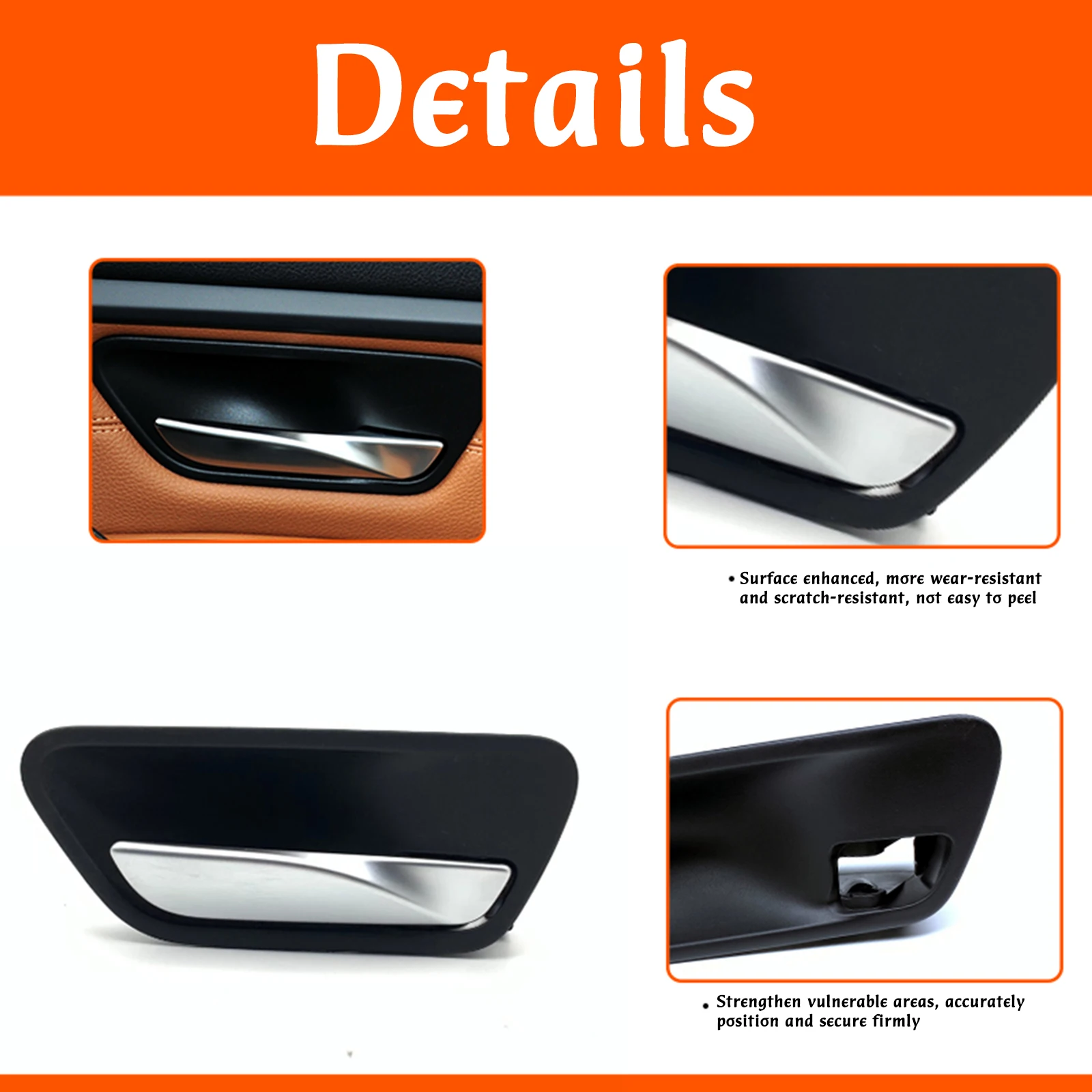 

For BMW 3 4 Series F30 F31 F34 F35 F80 F32 F33 F36 F82 F83 2013-2019 Inner Door Bowl Pull Handle Assembly