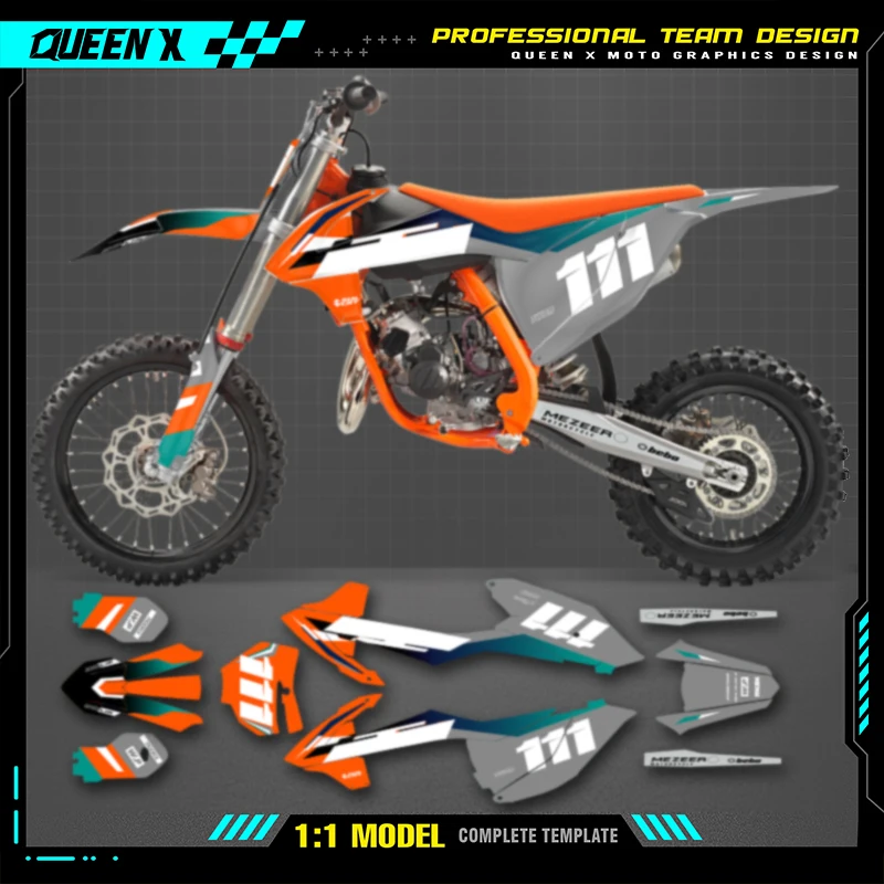 

Queen X MOTOR Custom Team Motorcycle Graphics Background Decal Stickers For KTM SX85 2018 2019 2020 2021 2022 2023 2024