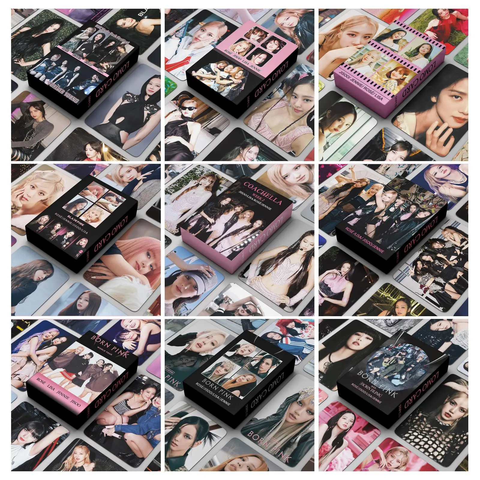 All Styles 55PCS/Blink Photocards  Kpop New Album Lomo Card JISOO JENNIE ROSÉ LISA  Fan Collection Fan Gifts