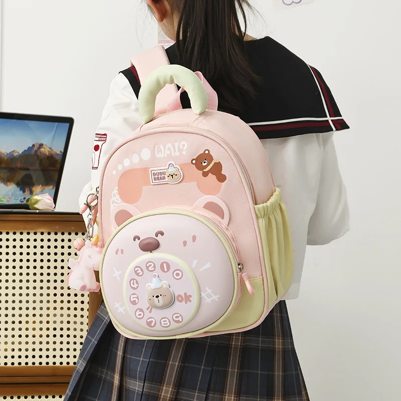 Kids Kindergarten Backpack Oxford Cloth Multi Color Cute Print Backpack Korean Ins Style Toddler Water Resistant Casual Bag