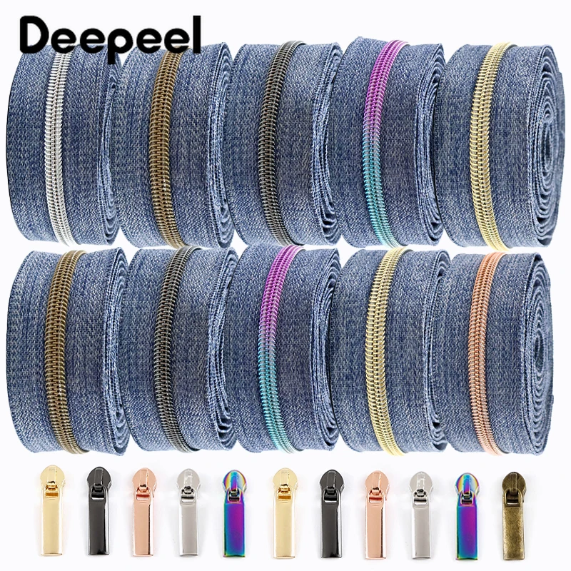 

10/20M 5# Nylon Zippers By The Meter For Sewing Garment Bag Closure Decor Zipper Slider Luggage Zips Repair Kits DIY Accessories