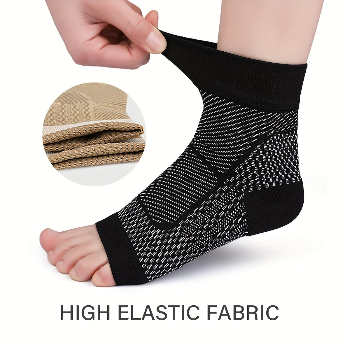1/2/3Pairs Knitted breathable Ankle Support Brace Achilles Tendonitis Joint Pain Arch Support Foot Bandage Compression Sleeves